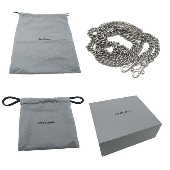 Balenciaga Women's Chain Wallet, Tri-fold Wallet 618145, Leather, Black - Picture 9 of 9